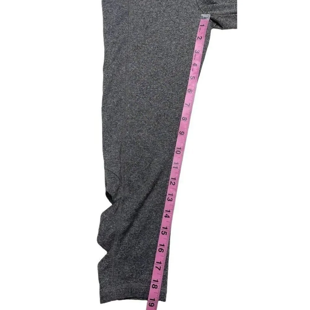Girls Justice Heather Gray Athletic Capri Leggings w/‎ Diamond Cutouts Sz 12
